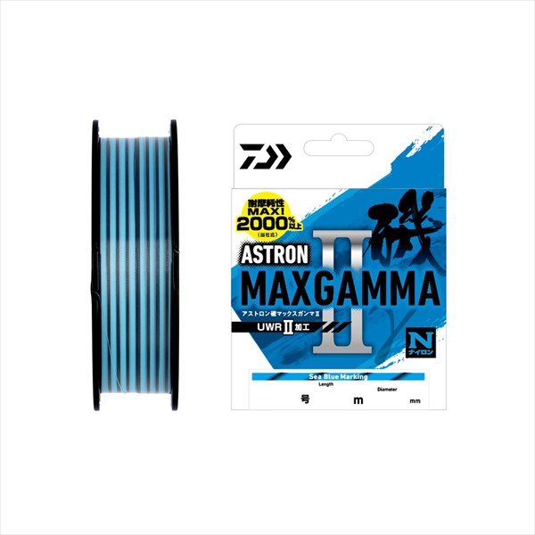 耐摩耗性MAXのガンマシリーズ！撥水性能の耐久性が従来比1.5倍へパワーアップ！コスレに強い！（通常ナイロンラインのおよそ20倍）。新ウルトラ撥水「UWRII加工」により、撥水性能が更にUPし長時間持続。そして、ロッドへのベタツキも激減。ガイド抜けが良く、軽い仕掛けも飛距離UP。糸の性能を損なわない平行巻DPLS。視認性については、特殊加工により、太陽光下での視認性が格段に向上。また、ラインの動きや仕掛け位置の把握が容易なライトピンクマーキング、水中では馴染みやすいカラーでありながら、釣り人からの視認性も確保したシーブルーカラーマーキング、と視認性重視の明るいカラー+マーキング仕様に。カラー:SBM（シーブルーマーキング） 巻糸量:150m 号数:3号 ※実物と色が違って見える場合があります。あらかじめご了承下さい。