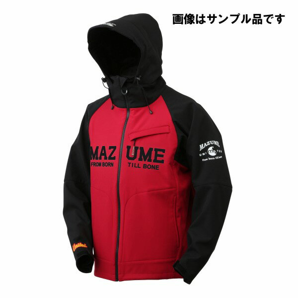 マズメ 防寒服アウター ウインドカットジャケット ダブルトーン ブラック×レッド L 防寒着 防寒ウェア