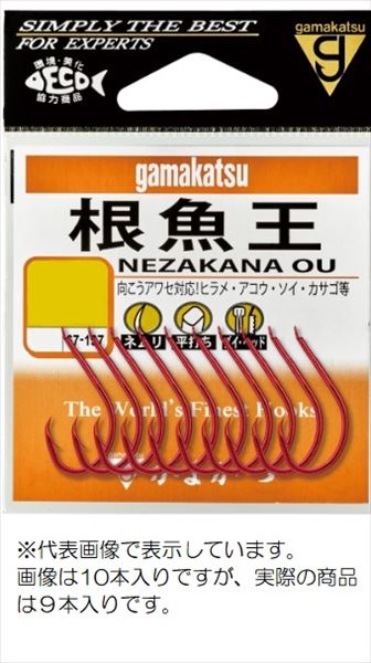 乐天商城 - がまかつ 針 根魚王(赤) 17号