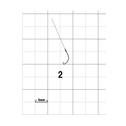 がまかつ 針 糸付 手長エビ(ナノスムースコート) 26cm 2-0.4 2