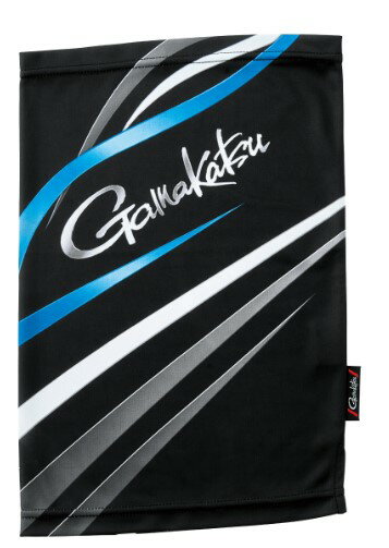 がまかつ ウェア GM3746 2WAY プリントネックガード ブラック×ブルー M-L
