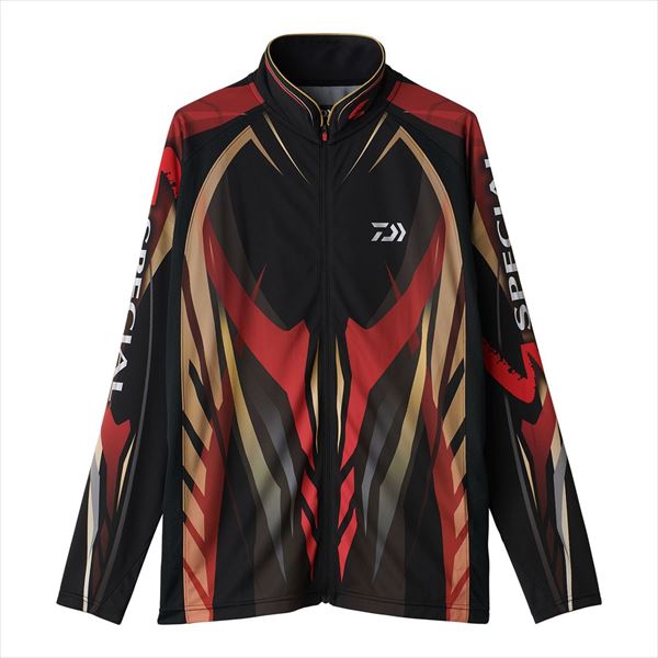 ダイワ ウェア DE-7225 スペシャルロングスリーブフルジップシャツ マグマブラック XL