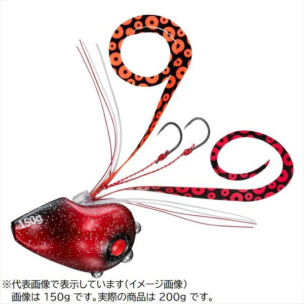 ドテラ流し対応、タングステンボトムセンサー付きタイラバ。ヘッドを噛んでくるターゲットに対してアドバンテージを更に向上させるためにトリニティαをチューンナップ。ヘッドの中央部分よりユニットがポジショニングされることからフックとヘッドの位置が近くなり、ヘッドごと噛みに来るターゲットに対して確実なフックアップを約束。ユニットはツインカーリーを採用しアピール力も大幅UP。βシステム対応でネクタイの交換も楽々。別売のターボシンカー＋との組み合わせで不意の早潮や爆風などによる底取りが困難になっても対応可能に！【ダイワ キャスティング情報2025】重量（g）：200サイズ：51.5mmタイプ：ドテラ流し対応タイラバセットフック：紅牙フックサクサスSサイズ素材：鉛＋タングステン標準装備ネクタイ：紅牙シリコンネクタイツインカーリーR推奨リーダー：5−6号(20−25LB)アクション：ストレートアクション ※実物と色が違って見える場合があります。あらかじめご了承下さい。