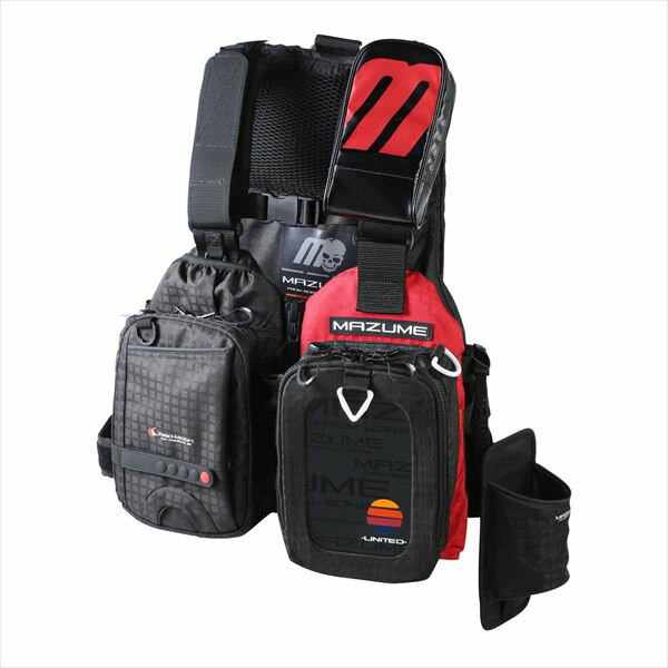 mazume レッドムーンライフジャケット WOMAN & JUNIOR ブラック×レッド フリー