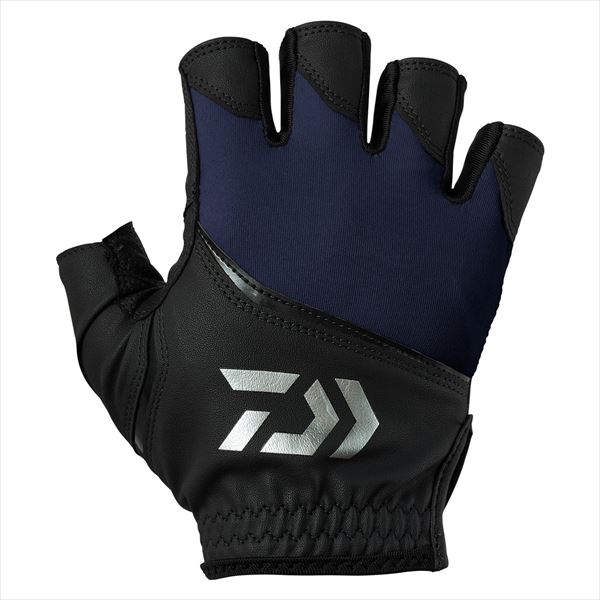 ダイワ 手袋 DG-2125 パッド付きUVカットグローブ 5本カット ネイビー XL