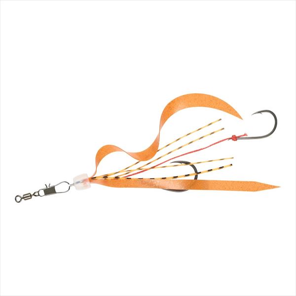 【スーパーセール限定店内企画 ポイントバック最大P10倍+対象商品P10倍】ダイワ テンヤ 紅牙遊動テンヤSS替え針エビラバ シングルカーリー オレンジ