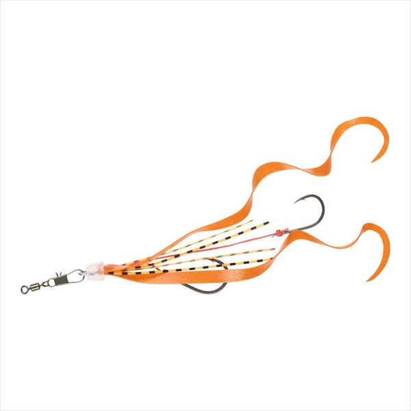 【スーパーセール限定店内企画 ポイントバック最大P10倍+対象商品P10倍】ダイワ テンヤ 紅牙遊動テンヤSS替え針エビラバ ツインカーリー オレンジ