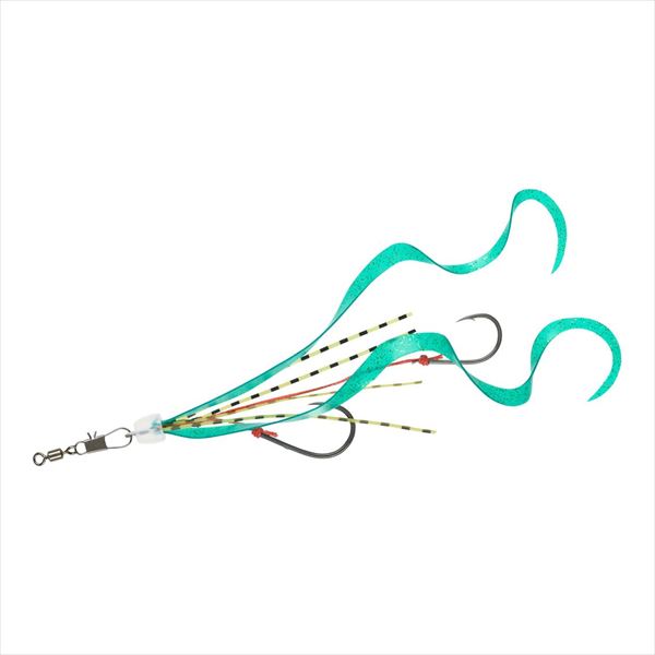 【スーパーセール限定店内企画 ポイントバック最大P10倍+対象商品P10倍】ダイワ テンヤ 紅牙遊動テンヤSS替え針エビラバ ツインカーリー グリーン