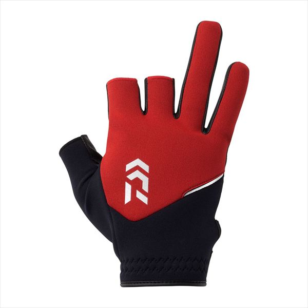 ダイワ 防寒手袋 DG-6225W 防寒ライトグリップグローブ 3本カット レッド M