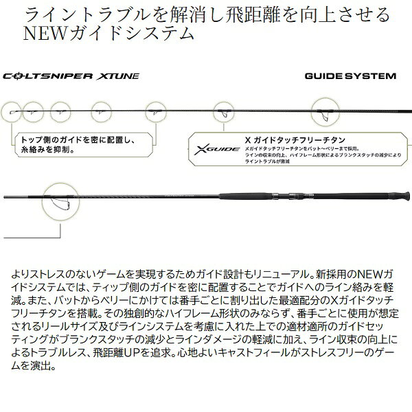 釣具のキャスティング 楽天市場店のシマノ ショアジグロッド 25コルトスナイパーエクスチューン S100H(2ピース)｜アングル3
