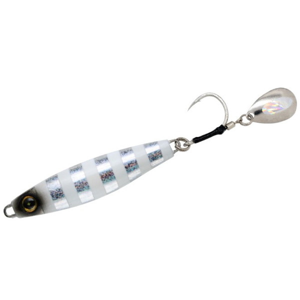 ハヤブサ メタルジグ ジャックアイ サワラスピン2 30-5 シルバー青夜光ゼブラ