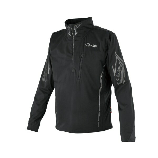 【スーパーSALE限定P10倍+買い回りで最大5000P】がまかつ ウェア GM3794 プルオーバージップシャツ ブラック×ブラック M