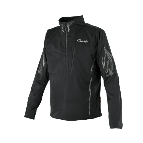 がまかつ ウェア GM3794 プルオーバージップシャツ ブラック×ブラック 3L