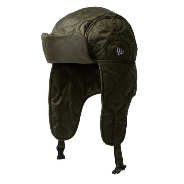 ニューエラジャパン 防寒帽子 トラッパー Militaly Quilt Water Repellent カーキ XL(63cm)