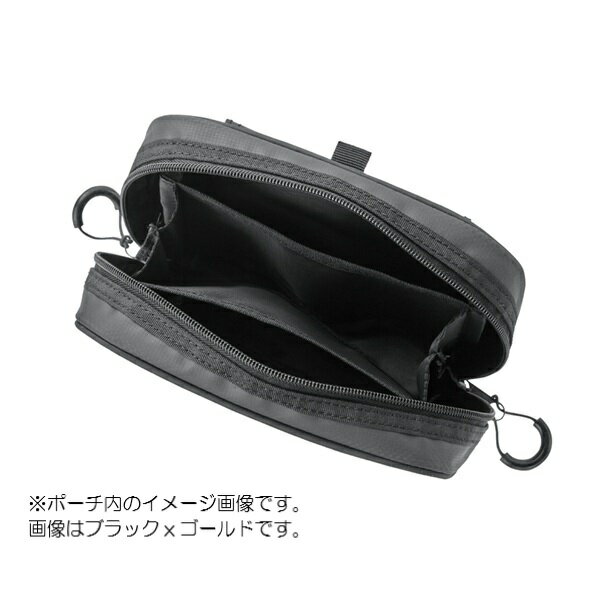 がまかつ タックルバッグ GM2610 アディショナルポーチ ブラック (MARINE BOX) 横型 仕切り有 S