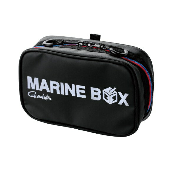 Bag - がまかつ タックルバッグ GM2610 アディショナルポーチ ブラック (MARINE BOX) 横型 M