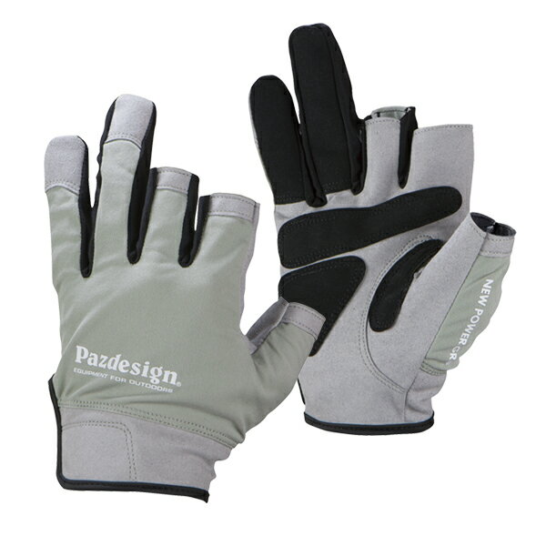 パズデザイン 防寒手袋 PGV-050 3フィンガーレス・サーモスタットグローブ モスグレーホワイト M