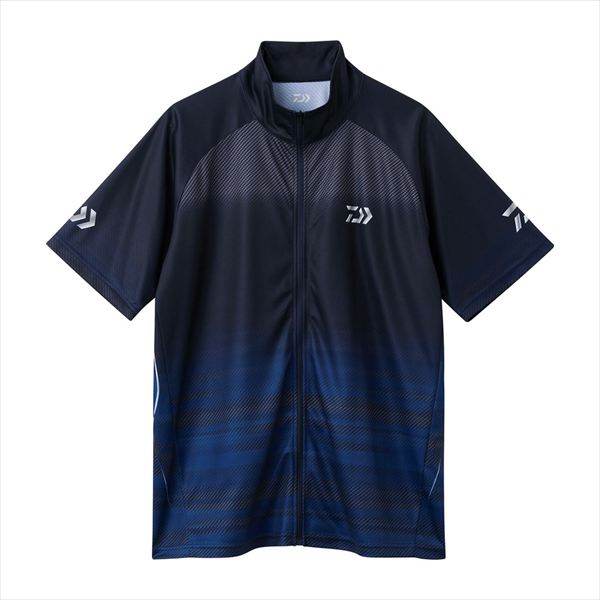 ダイワ ウェア DE-7426 ハーフスリーブ ドライシャツ フルジップ ブルー L