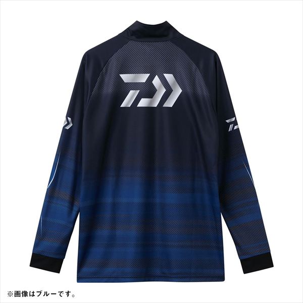 ダイワ ウェア DE-7326 ロングスリーブ ドライシャツ フルジップ ブルー L