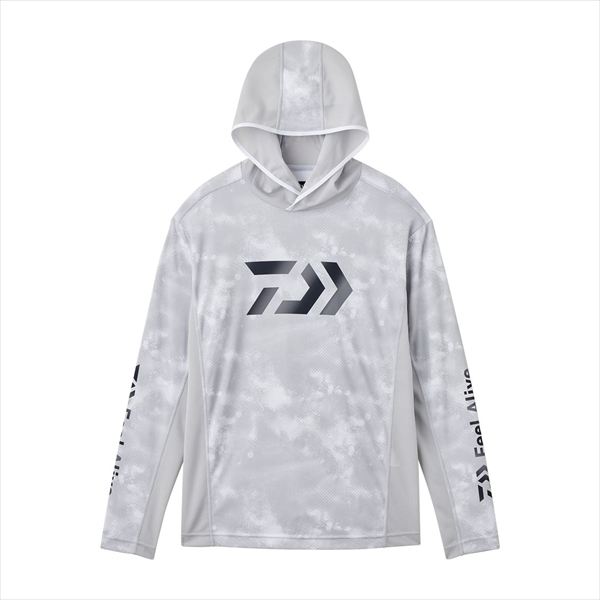 ダイワ ウェア DE-3726 ボートゲームフーディーシャツ ホワイトヘイズカモ 2XL