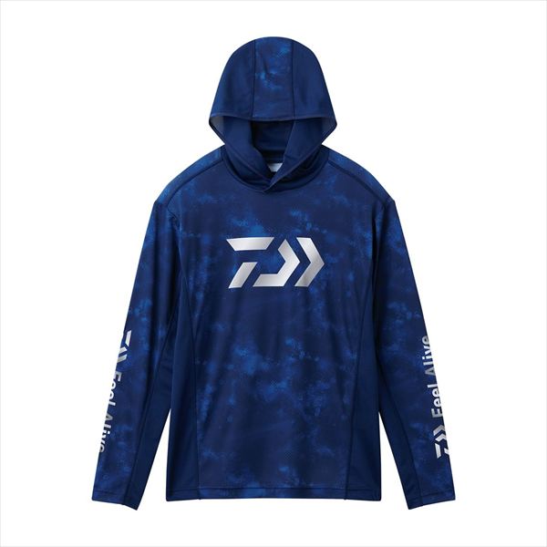 ダイワ ウェア DE-3726 ボートゲームフーディーシャツ オーシャンヘイズカモ XL