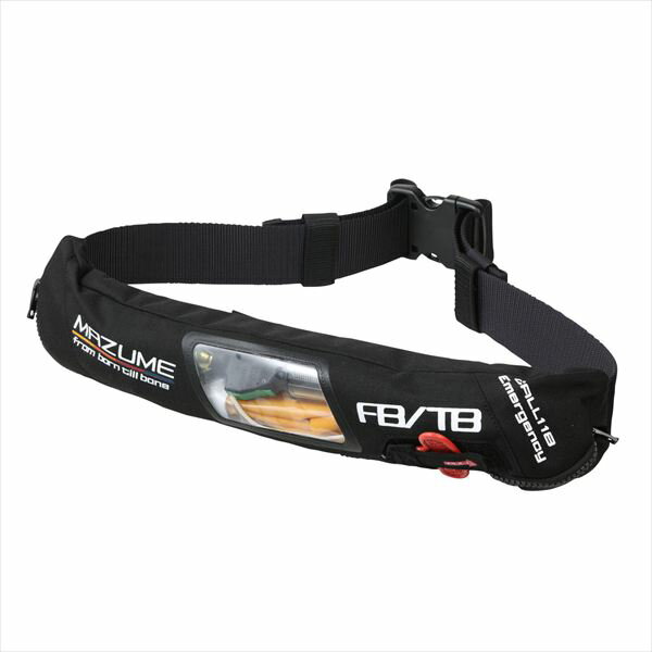 【予約品】MZLJ-898 mazume インフレータブルウエストSP(国土交通省認定 小型船舶用救命胴衣TYPE-A) ブラック フリー 【4月下旬頃発売予定 ※他商品同時注文不可】