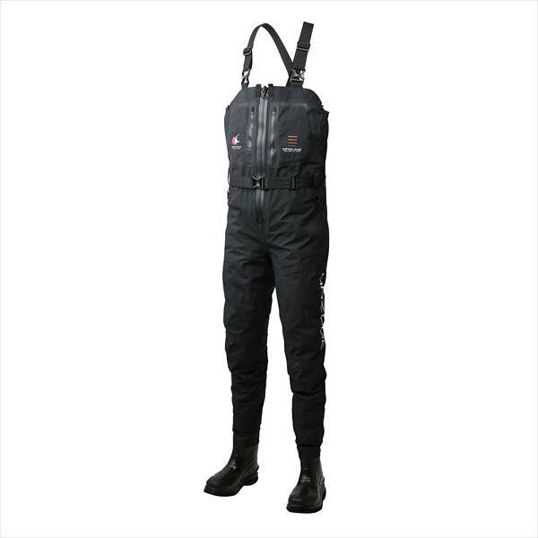 防水长筒靴 - 【予約品】 マズメ ウェーダー MZBF-916 mazume フルオープンブーツフットウェーダー ブラック L 【4月下旬頃発売予定 ※他商品同時注文不可】