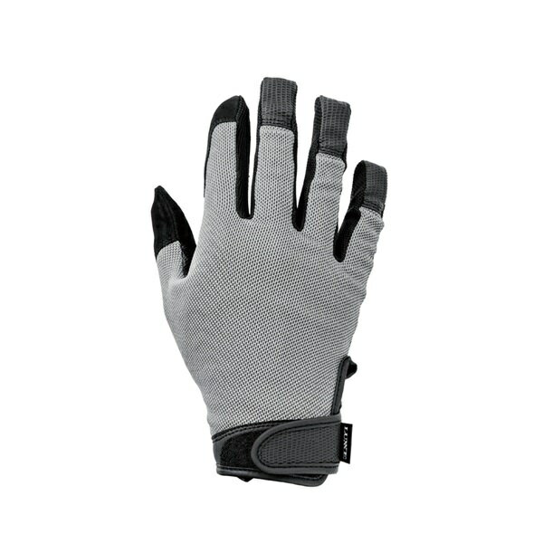 キャストパフォーマンスを支える補強 × 高グリップ。●薄手なのにハードな釣りにも対応するフィッシンググローブ。●オフショアキャスティング、ジギング、ロックショアなど幅広い釣りのシーンに対応。●ロッドやリールのハンドルノブを握る掌側にはPU加工を施した防滑合成皮革を採用。 グリップ力を向上させ、岩肌や藪からも手指を守ります。●親指と人差指にはキャストやサミングに対する耐摩耗性に優れる天然皮革(馬革)を採用。●中指から小指にかけてはロールアップ縫製としているので、縫製部位が指先に当たらず感覚を損ないのが特徴。●手甲側は通気性とストレッチ性を備えたメッシュ素材を採用。カラー：＃2　グレーサイズ：LL素材：【甲】ポリエステル100%　【掌】合成皮革(PU加工)　【親指/人差指部】天然皮革(馬革) ※実物と色が違って見える場合があります。あらかじめご了承下さい。