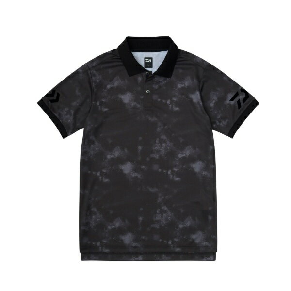 ダイワ ウェア DE-7925 半袖ポロシャツ ブラックヘイズカモ M