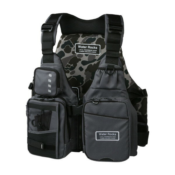 オレンジブルー ライフジャケット WRLV-3156 WR ショートライフベスト チャコール フリー