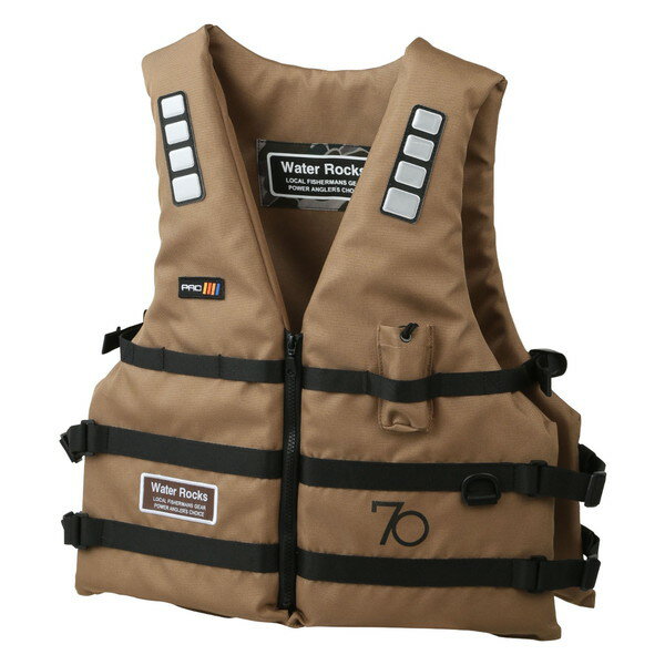 Vests - オレンジブルー ライフジャケット WRLV-3159 WR PACベスト 70kg タン
