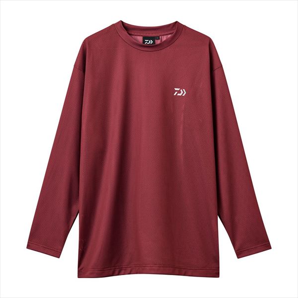 ダイワ ウェア DE-8626 ドライメッシュロングスリーブシャツ ボルドー L