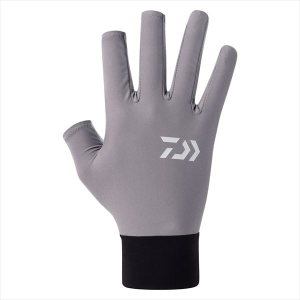 ダイワ 手袋 DG-6726 ICEDRY UVケアグローブ 3本カット グレー L