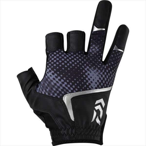 ダイワ 手袋 DG-2026 パッド付グローブ 3本カット ブラックヘイズカモ S