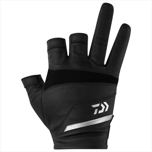 ダイワ 手袋 DG-2226 ロックショアメッシュグローブ 3本カット ブラック L