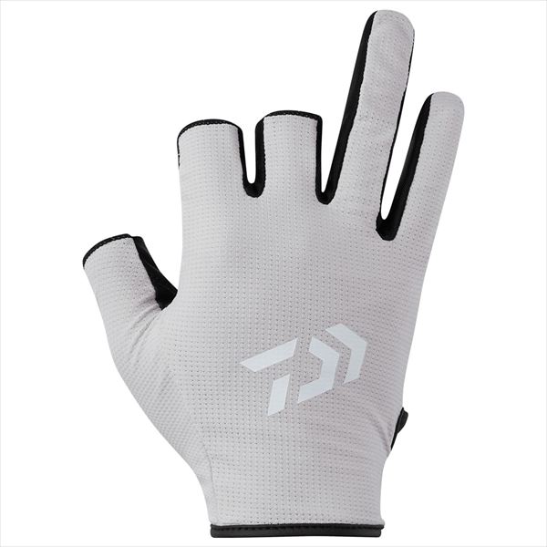 ダイワ 手袋 DG-6425 吸水速乾グローブ 3本カット ライトグレー 2XL