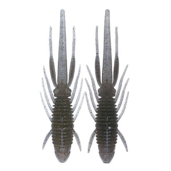 ●オリジナルサイズ(2.4インチ)の約2倍の自重。軽量リグでも投げやすい！●大きくなって存在感アップ！バスに気づかれやすく、そして良型好みに！●多彩なパーツが異なるリズムで震え合う、複雑な視覚効果で見切らせない。■逆手　フォール中に発するバイブレーションは他のパーツにも伝達。フォールスピードを抑える効果と相まって、サスペンドバスの即食いを促します。リアクション狙いなど素早く落としたい場合は、カットしてご使用ください。■レッグ〜テール　細足は超繊細に、タテ扁平のツメは水を切るように素早く、ヨコ扁平のピンテールは細かく波打つように。シェイクでそれぞれのパーツが異なるリズムで高速微振動。目まぐるしい視覚効果でバスに見切らせません。ビッグは細足を長くし、単体でのアクション性能を高めました。■素材　自然な水平姿勢と柔らかなアクションを生む、低比重（塩少量）・ソフトマテリアル採用。 エビ・イカ・ベイトフィッシュの粉末をトリプル配合。匂いでもバイトを促進します。全長：3.0インチ入数：6本*：Feco認定商品 ※実物と色が違って見える場合があります。あらかじめご了承下さい。