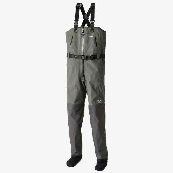 Wear - 双進 ウェーダー 5468 RV フロントZIPソックスウェーダー グレー 2XL