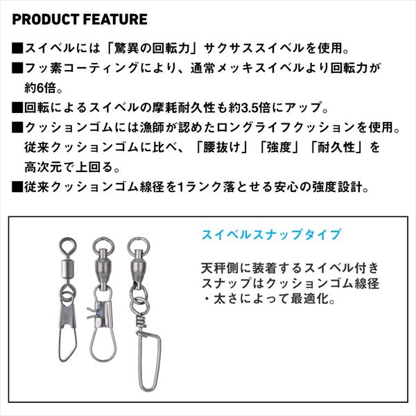釣具のキャスティング 楽天市場店のダイワ サクサスクッションゴム 1.2mmー30cm｜アングル3