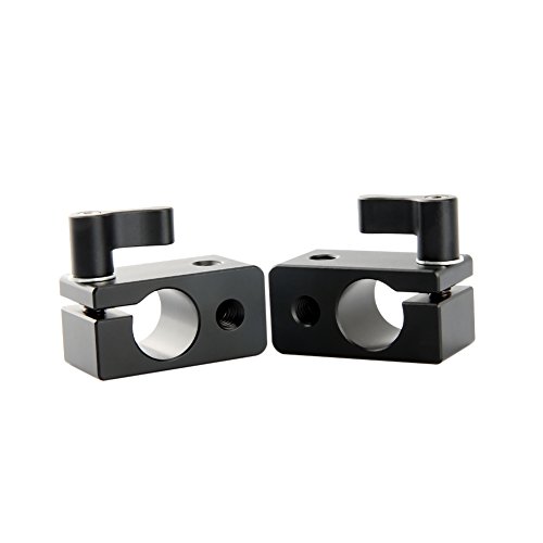 【送料無料】NICEYRIG 15mmロッドクランプ 2個入り レールコネクター 1/4ネジ穴付き 15mmロッドサポー..
