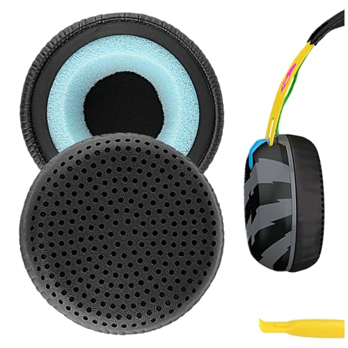 【送料無料】Geekria イヤーパッド QuickFit 互換性 パッド スカルキャンディ Skullcandy Grind Bluetooth Wireless ヘッドホンに対応 パッド イヤー/イヤーカップ (プロテインレザー/ブラック)