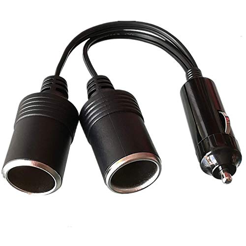 【送料無料】GTIWUNG シガーライター シガーソケット 12V/24V対応 2連 DC電源 延長ケーブル シガーアダプター 1～2雌ソケット 2ウェイシガレットライタースプリッター