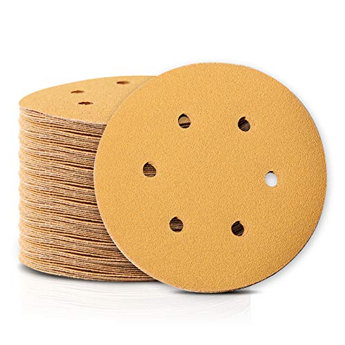 【送料無料】SPEEDWOX サンドペーパー サンディングペーパー φ152mm 6穴あり 丸型 100枚入り セット マジック式 やすり ディスクペーパー ランダムサンダー用ペーパー エアーサンダー丸パッド用 研磨