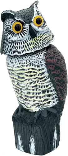 【送料無料】Skycabin 首振りフクロウ本物そっくり フクロウ 鳥よけフクロウ 【怖がらせ駆除・防鳥防獣対策】風に揺れて360度動く 怖がらせる 駆除 ハト、スズメ、カラス、ムクドリ、ヒヨドリなど 鳩よけ対策