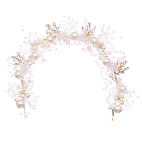 【送料無料】Sitengle 髪飾り カチューシャ 子供 ヘッドドレス パール 結婚式 ヘアアクセサリー ヘアバ..