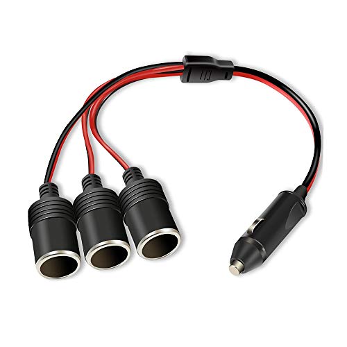 【送料無料】YFFSFDC 車のシガーライター シガーソケット 12V/24V車対応 3連 DC電源 延長ケーブル シガーアダプター 1～3雌ソケット 3ウェイシガレットライタースプリッター