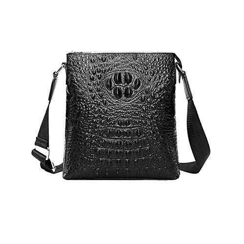 【送料無料】[Whatna] 2way 牛革 クロコダイル型押し ショルダーバッグ メンズ ポシェットipad9.7 収納..