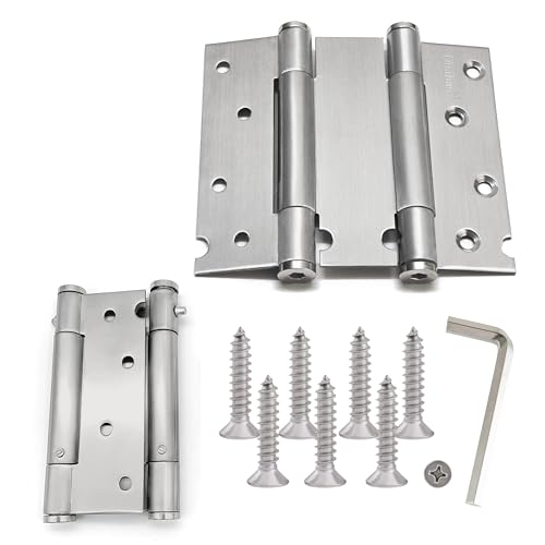 【送料無料】堅塁金物 蝶番 スプリング蝶番 自由蝶番 両開き両面開閉可能な自動閉じドアスプリングヒンジ