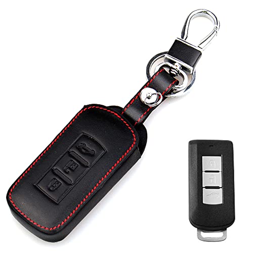【送料無料】[LETINGFAR] キーケース 三菱用 スマートキーケース キーカバー 3ボタン 高級 本革 レザー..