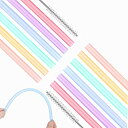 【送料無料】12本の繰り返し使用可能なシリカゲルストロー、2本のクリーニングブラシを持って、BetterJonnyカラーは子供用ストロー、柔軟なロングストロー、...